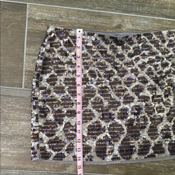 Express Silver Purple Sequin Mini Pencil Skirt - Picture 8 of 8